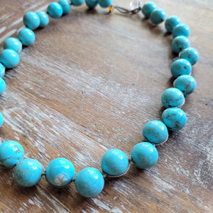 Love Me Knot - Knotted Turquoise Howlite Necklace